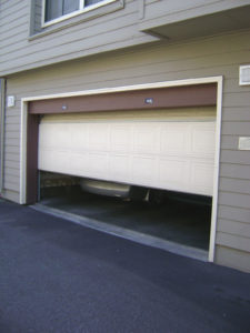 Slide up sectional garage door